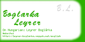 boglarka leyrer business card